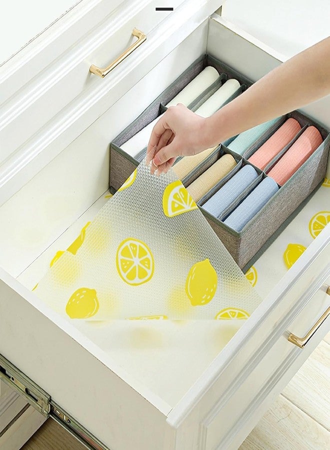 SKYTONE Kitchen Shelf Liner Anti Slip Mat EVA Food Grade Multipurpose Washable Sheet for Fridge, Shelf Liner, Table, Kitchen Drawer Mat (Lemon, 45 X 300 CM) - Image 4